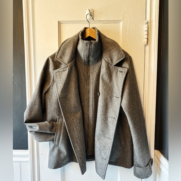 21Men Double Breasted Wool Peacoar - Picture 2 of 7